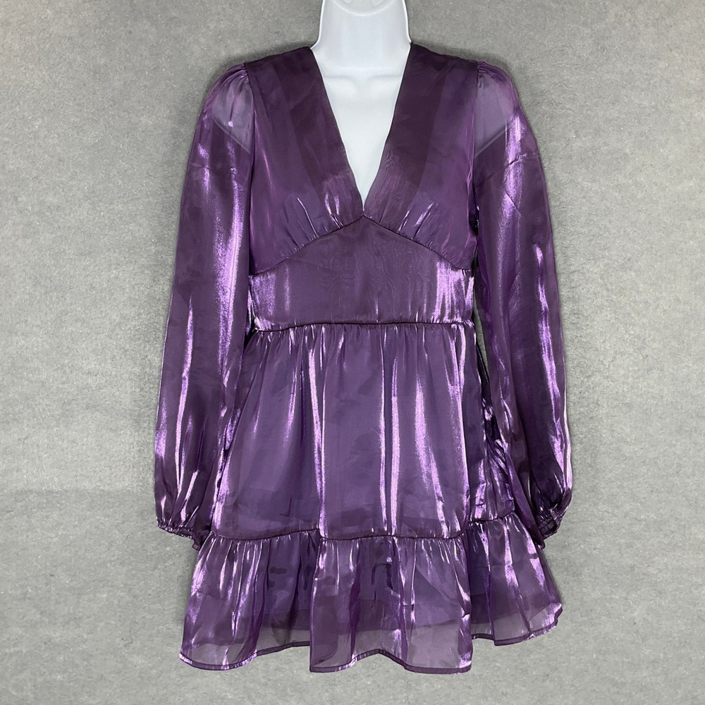 Cider Dress Babydoll Purple Iridescent Whimsigoth Sz S Ethereal Fairy